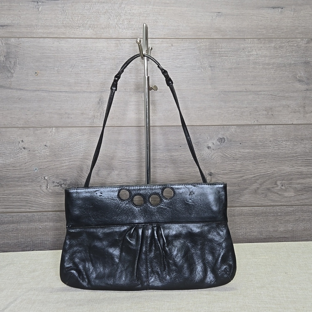 Latico U.S.A Black Leather Clutch Shoulder Bag
